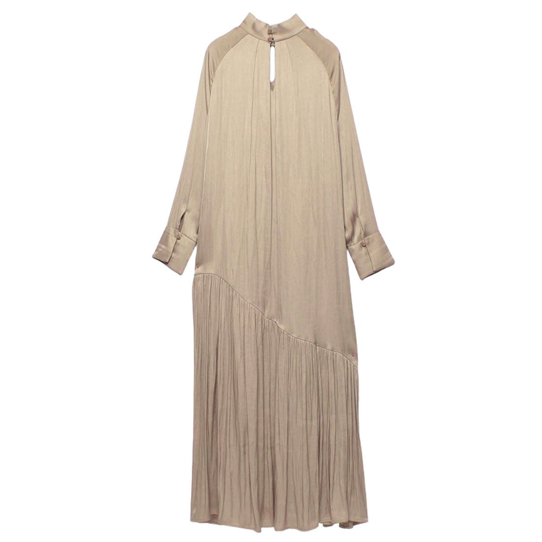 アニュアンス anuans スタンドカラーギャザーワンピース （BEIGE 