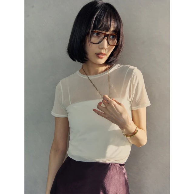 シアーコンパクトカットトップス （WHITE）