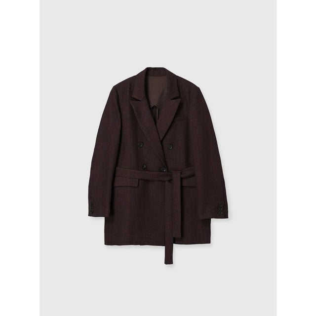 メッシュロングスリットジャケット （BROWN）