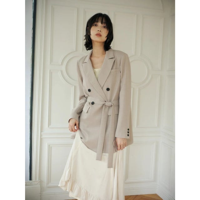 メッシュロングスリットジャケット （BEIGE）