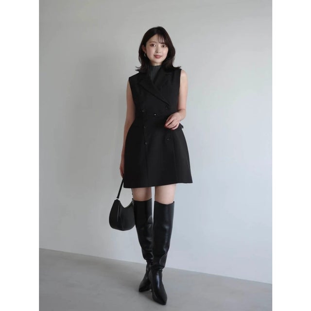 テーラードジレワンピース （BLACK）