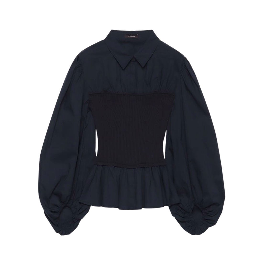 アニュアンス anuans ニットビスチェドッキングブラウス （NAVY 