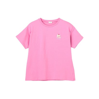 【綿100%】バックプリント オーバーサイズTシャツ （ピンク×スイーツ）｜詳細画像
