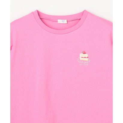 【綿100%】バックプリント オーバーサイズTシャツ （ピンク×スイーツ）｜詳細画像
