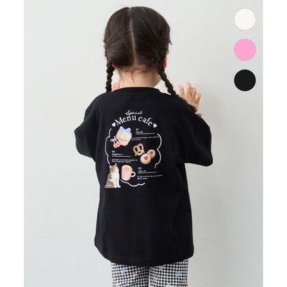 【綿100%】バックプリント オーバーサイズTシャツ （ピンク×スイーツ）｜詳細画像