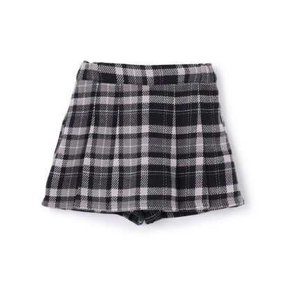 スカート見え チェックキュロット （サックスブルー）｜詳細画像