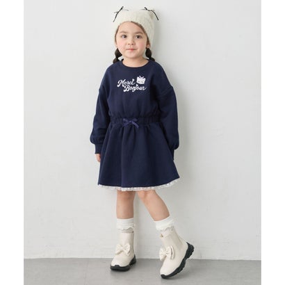 あったか 裏起毛 スウェット ワンピース （ラベンダー）｜詳細画像