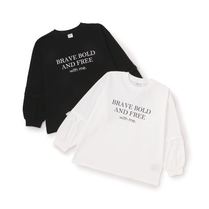 アンドディー. プティマイン and D. petit main レースレイヤード風長袖Tシャツ （オフ ホワイト）｜詳細画像