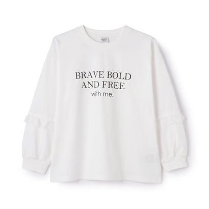 アンドディー. プティマイン and D. petit main レースレイヤード風長袖Tシャツ （黒）｜詳細画像