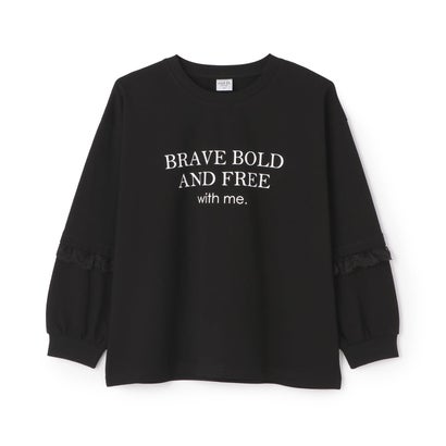 アンドディー. プティマイン and D. petit main レースレイヤード風長袖Tシャツ （黒）｜詳細画像