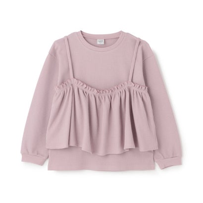 アンドディー. プティマイン and D. petit main ワッフルキャミセット長袖Tシャツ （ラベンダー）｜詳細画像