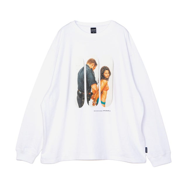 トリプル デック ロングスリーブ Tシャツ（Triple Deck L/S T-shirt） （White）