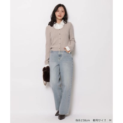 シャツドッキングUネックニット （グレージュ）｜詳細画像