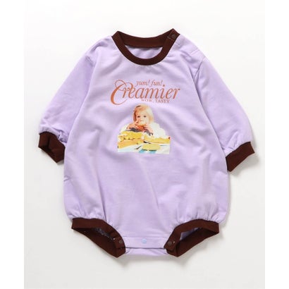 【リンク】バラエティ転写モチーフボディースーツ 【返品不可商品】 （ラベンダー）｜詳細画像