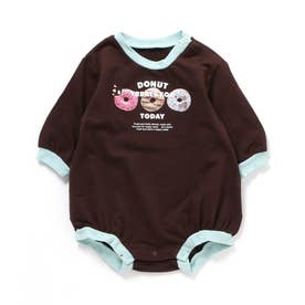 【リンク】バラエティ転写モチーフボディースーツ 【返品不可商品】 （ブラウン）