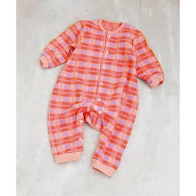 【リンク】ジャガード総柄カバーオール  【返品不可商品】 （ピンク）