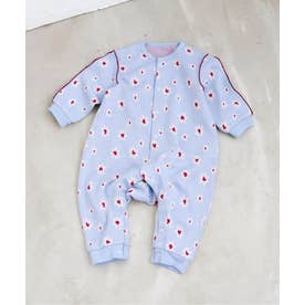 【リンク】ジャガード総柄カバーオール  【返品不可商品】 （ブルー）