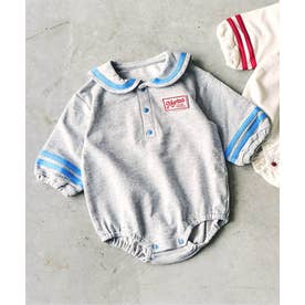 【リンク】セーラー襟ボディースーツ 【返品不可商品】 （グレー）