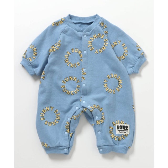 【リンク】アソート総柄カバーオール 【返品不可商品】 （サックス）