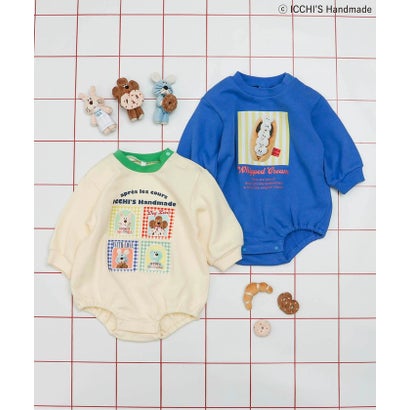 ICCH'S HANDMADE裏毛ボディースーツ 【返品不可商品】 （ブルー）｜詳細画像