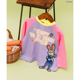 ディズニーキャラクター【ズートピア】3柄モチーフTシャツ  （パープル）
