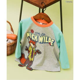 ディズニーキャラクター【ズートピア】3柄モチーフTシャツ  （グレー）
