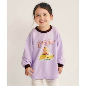 【リンク】バラエティ転写モチーフTシャツ  （ラベンダー）