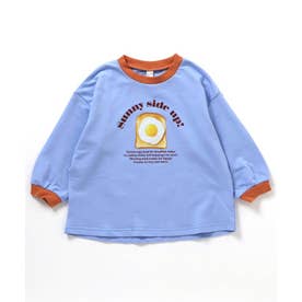 【リンク】バラエティ転写モチーフTシャツ  （ブルー）