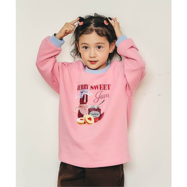 【リンク】バラエティ転写モチーフTシャツ （ピンク）