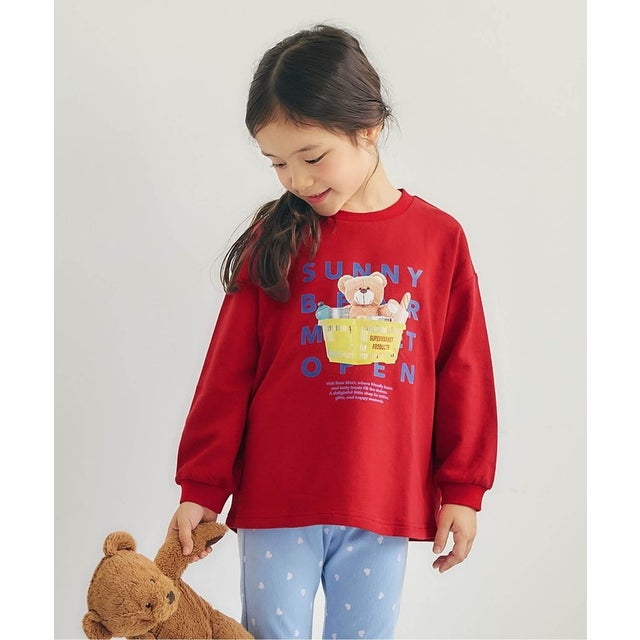 【リンク】バラエティ転写モチーフTシャツ （レッド）