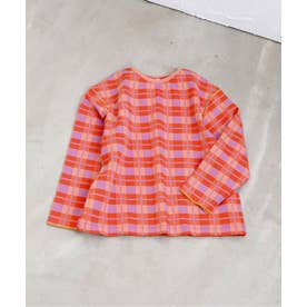【リンク】ジャガード総柄Tシャツ  （ピンク）