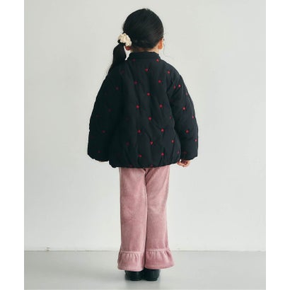 あったかカットコールパンツ(裾フリル) 10分丈 （カーキ）｜詳細画像