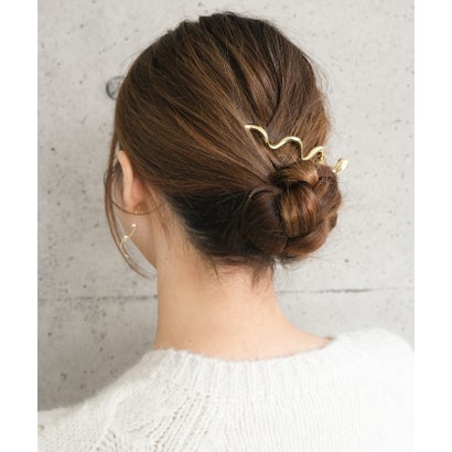 マットメタルウェーブクリップヘアアクセサリー （シルバー）｜詳細画像