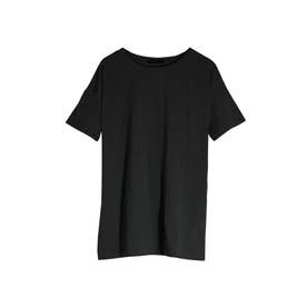 ●トップス カットソー  汗じみ防止 汗染み Tシャツ （ブラック）