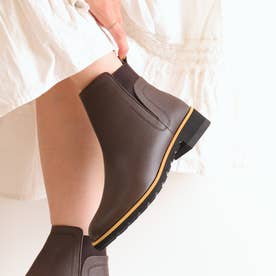 軽量 本革サイドゴアショートブーツ （ダークブラウン牛革）