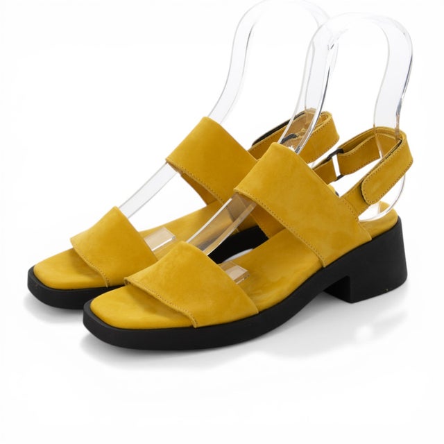 TAYBEL バックベルトサンダル (NUBUCK)（ミモザイエロー） （LUMIA）