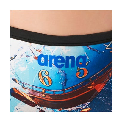 アリーナ arena スイミング タフスーツ トレーニングスパッツ ショートレッグ メンズ 水泳 競泳 練習用水着 スイムウェア プール フ 【返品不可商品】 （BKGD ブラック×ゴールド）｜詳細画像