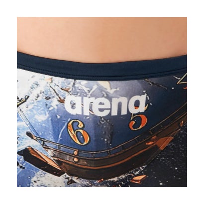 アリーナ arena スイミング タフスーツ トレーニングスパッツ ショートレッグ メンズ 水泳 競泳 練習用水着 スイムウェア プール フ 【返品不可商品】 （BKGD ブラック×ゴールド）｜詳細画像