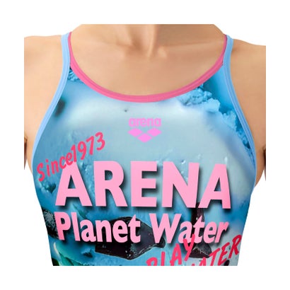 アリーナ arena スイミング タフスーツ トレーニングワンピース オープンバック レディース 練習用水着 水泳 競泳 スイムウェア プ （PPYL パープル×イエロー）｜詳細画像