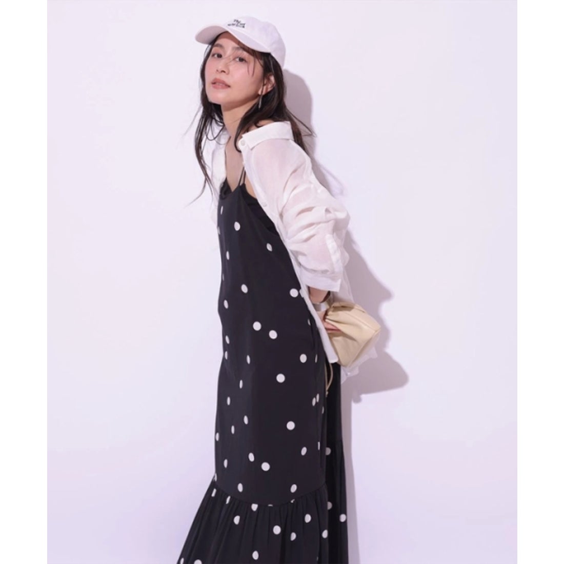 Arpege story アルページュストーリー ドットキャミワンピース アルページュ ストーリー Arpege story ドットキャミワンピース （黒