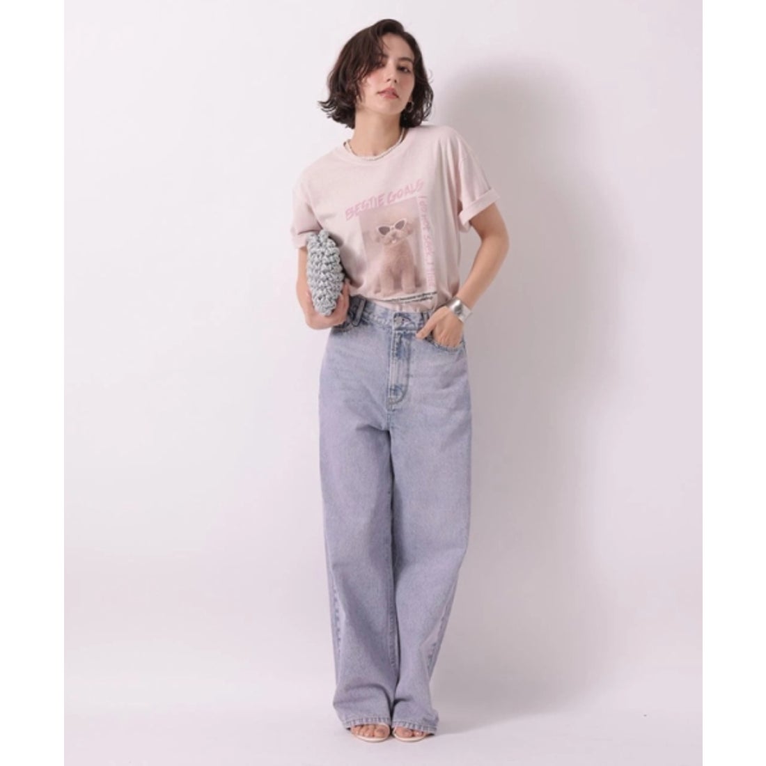 新品同様 Arpege story ヴィンテージプードルフォトTシャツ ピンク アルページュ ストーリー Arpege story ヴィンテージ Poodle Photo T