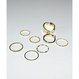 『G10 Coating』 Luxury Metal Ring 8 Set 26140 ゴールドコーテイング高級感メタルリング8点セット （ゴールド）