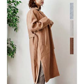 Wool Blend Long Gown Coat 21079ウールブレンドロングガウンコート （キャメル）