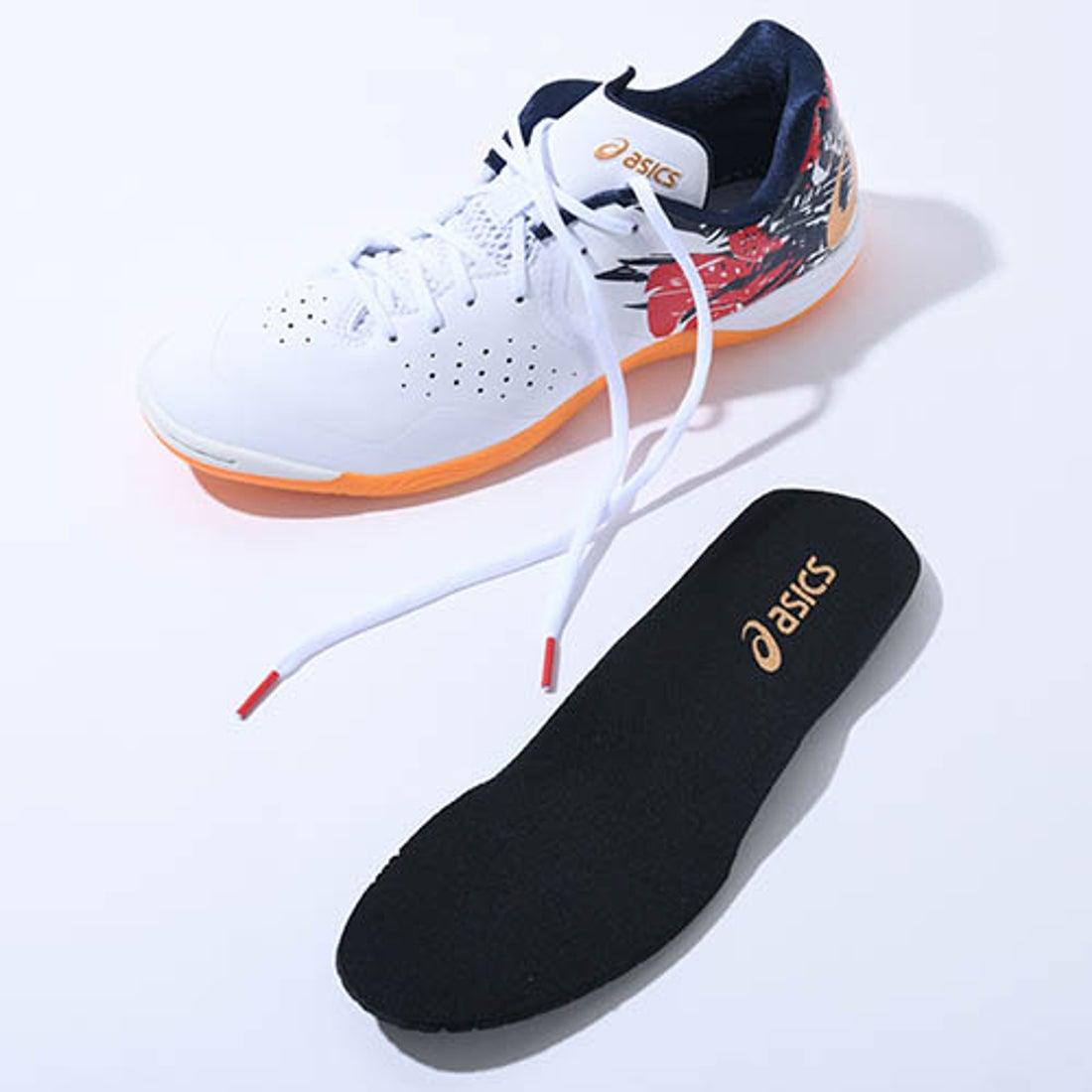 ASICS アシックス TOQUE 7(ホワイト×ブラック×レッド) 1113A024 100