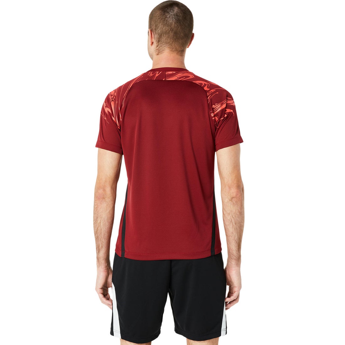 ASICS アシックス ドライプラクティス半袖シャツ(レッド) 2101A221 600