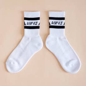ラインソックス オリジナルソックス  socks-line-wh-bl （WHITE BLACK）