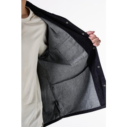 LEATHER STRAP JACKET ONEWASH （Navy）｜詳細画像