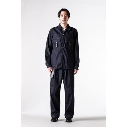 LEATHER STRAP JACKET ONEWASH （Navy）｜詳細画像