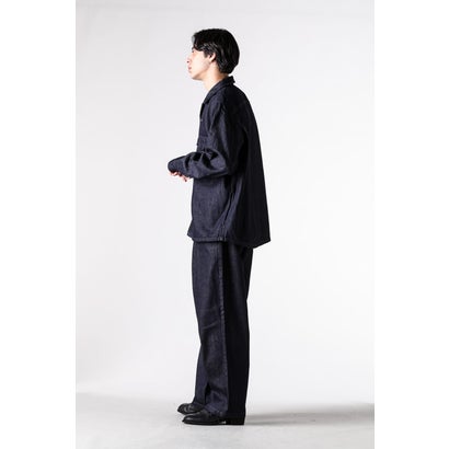 LEATHER STRAP JACKET ONEWASH （Navy）｜詳細画像