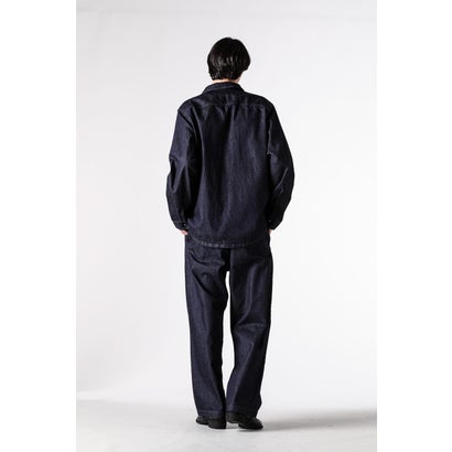LEATHER STRAP JACKET ONEWASH （Navy）｜詳細画像